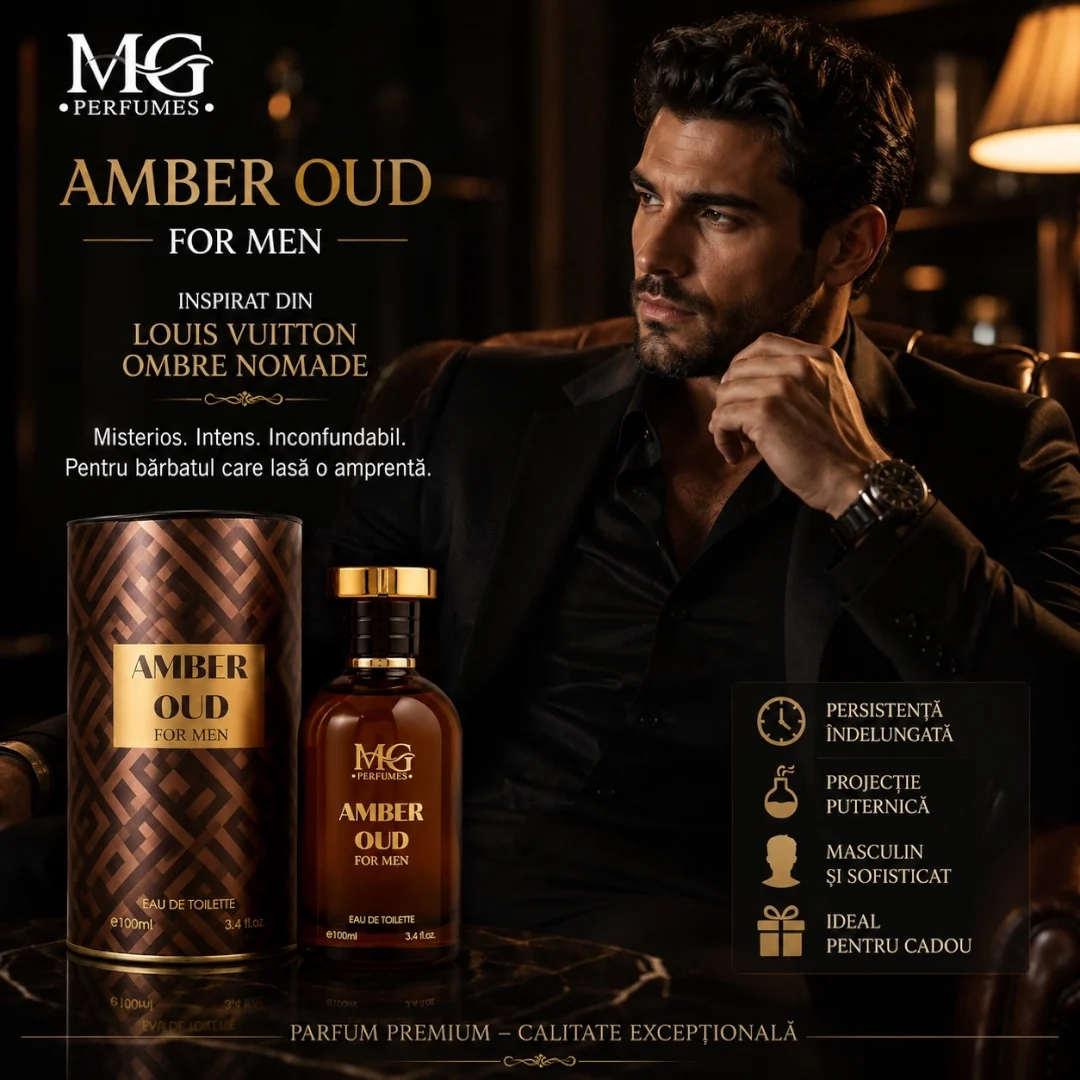 Amber Oud for Men – Inspirat din Louis Vuitton Ombre Nomade | 100 ml | Pentru bărbați – MG Perfumes -31Flowers
