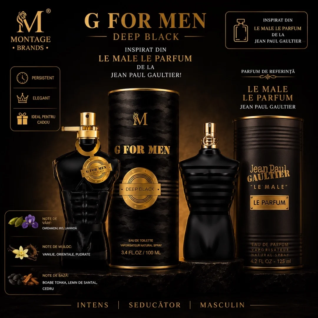 G for Men Deep Black 100ml - Apa de Parfum, barbati - 31Flowers