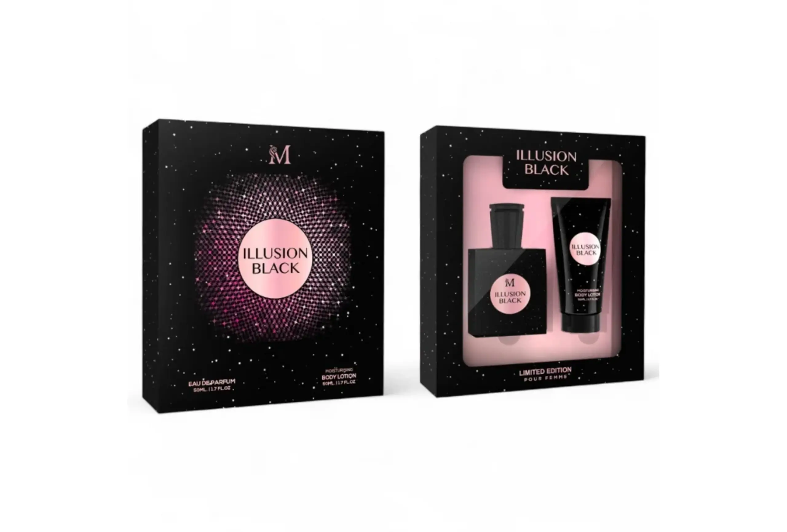 Set Cadou Illusion Black for Women 100ml - Apa Parfum, dama-Flowers31