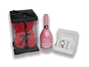 Set Cadou Urs Roșu și Ceas cu două Brățări - Flowers31