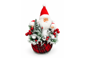 Mini Moș Crăciun – Figurina Festivă Compactă- Flowers31