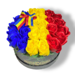 Aranjament Floral Tricolor, Rotund, Cu Trandafiri Din Sapun - Flowers31