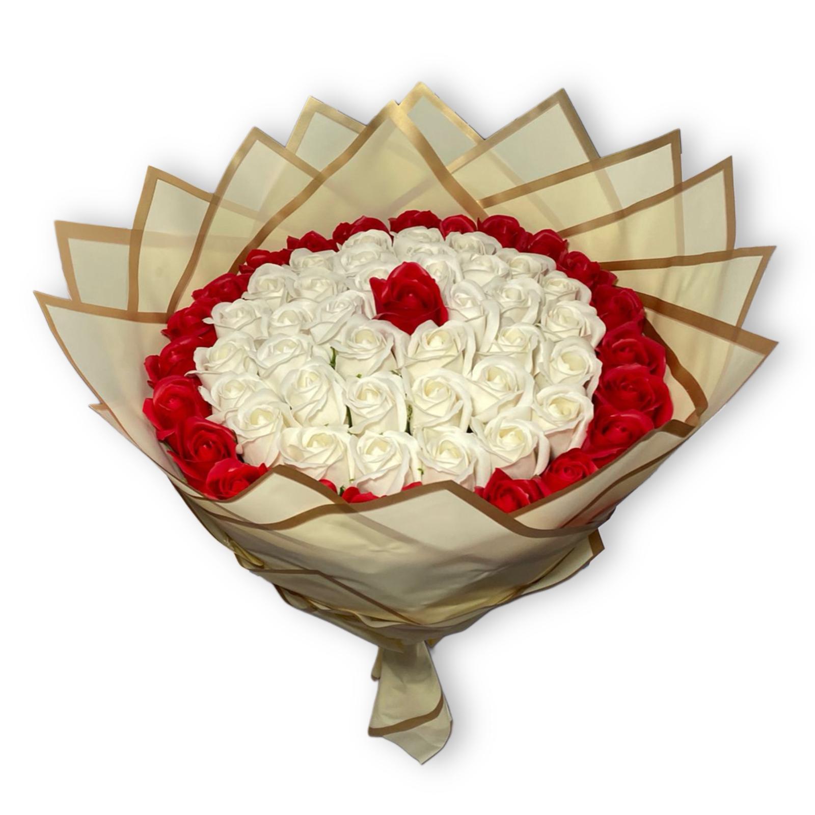 Buchet de Trandafiri din Săpun – 55 Trandafiri Eleganți - Flowers31