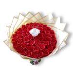 Buchet cu 55 de Trandafiri de Săpun - Sclipirea Inimii - 31Flowers