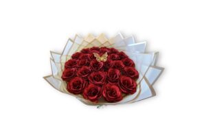 Buchet cu 29 de Trandafiri cu Sclipici - Regina Rubiniilor- Flowers31