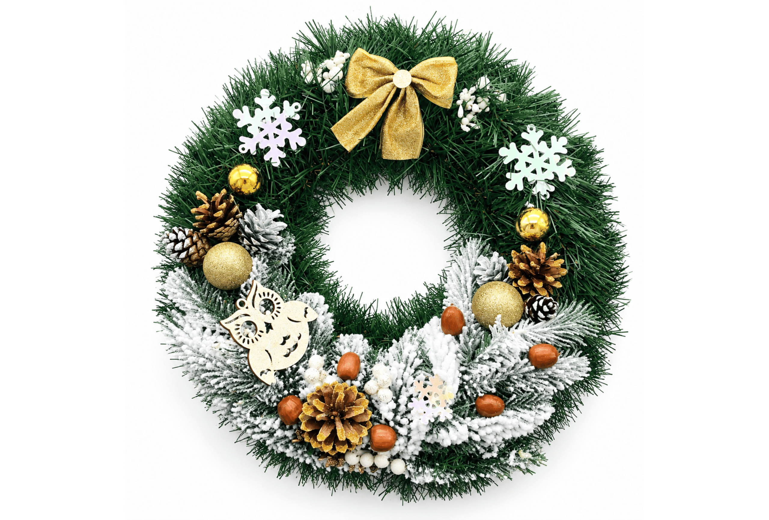 Coroniță de Crăciun – Eleganță Aurie - Model Unic
