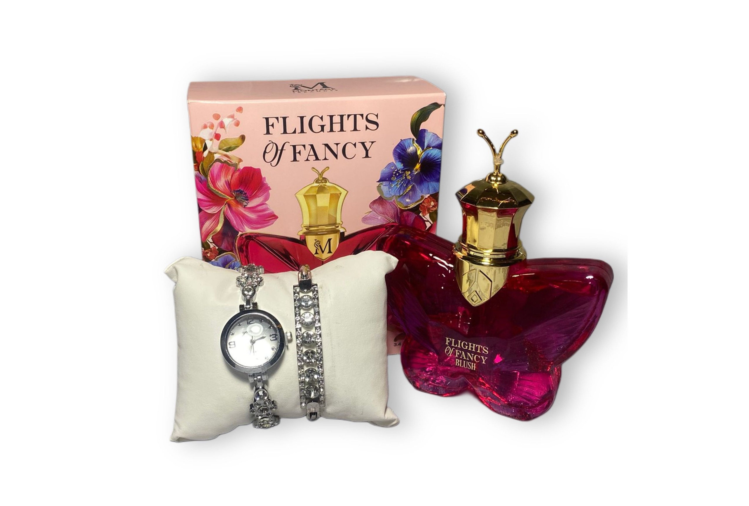 Ceas Argintiu Elegant & Parfum Flights of Fancy Blush- Flowers31