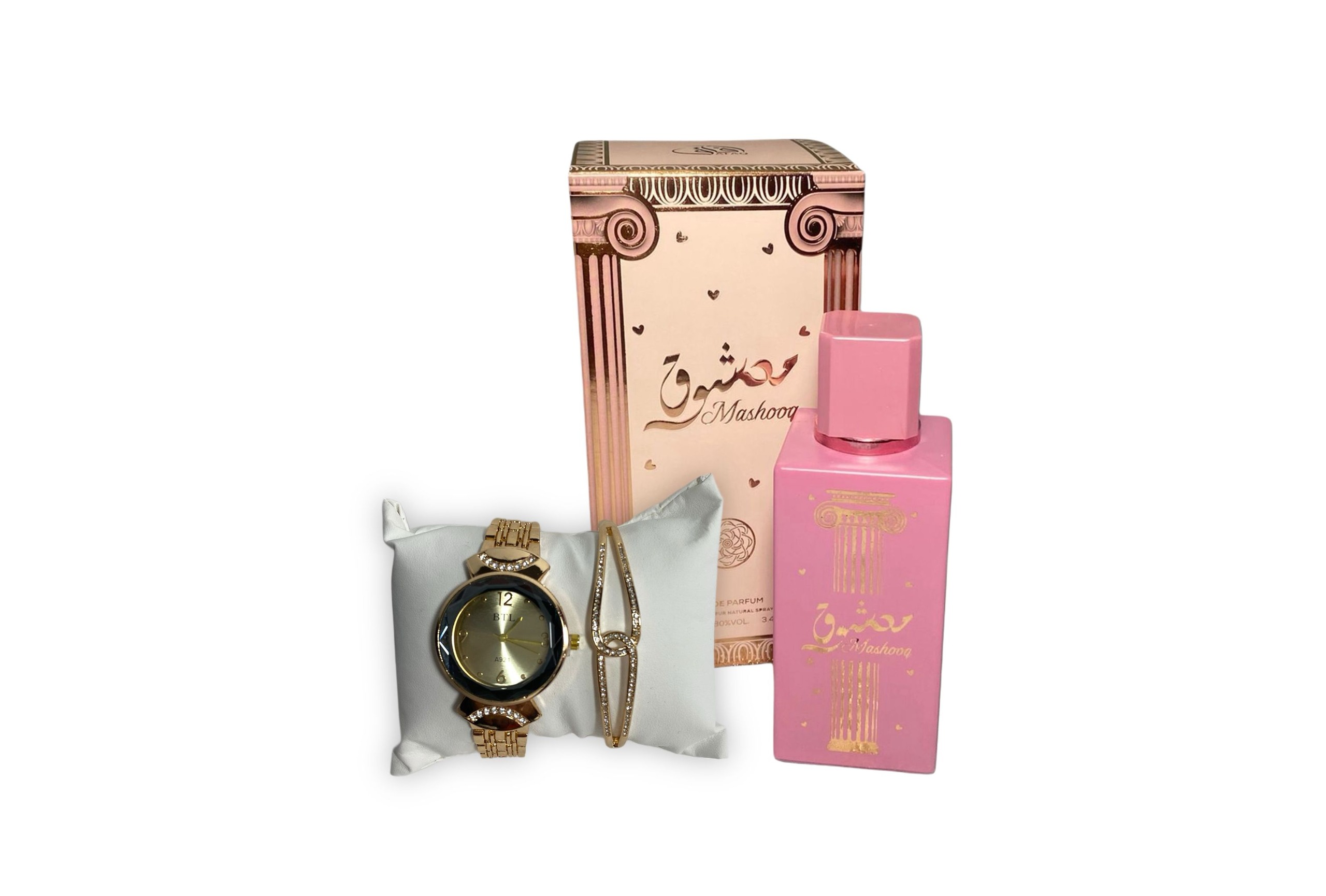 Set Cadou Femei – Ceas Elegant & Parfum Mashooq- Flowers31