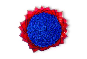 Buchet 101 Trandafiri de Săpun Albastri – Cadou Elegant- Flowers31