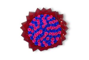 Buchet 101 trandafiri de săpun Albastru și Roz-Flowers31