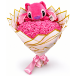 buchet-55-trandafiri-sapun-roz-cu-jucarie-stitch-roz-angel-Flowers31