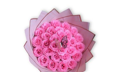 buchet-29-trandafiri-imperiali-glittery-pink-cu-sclipici-Flowers31