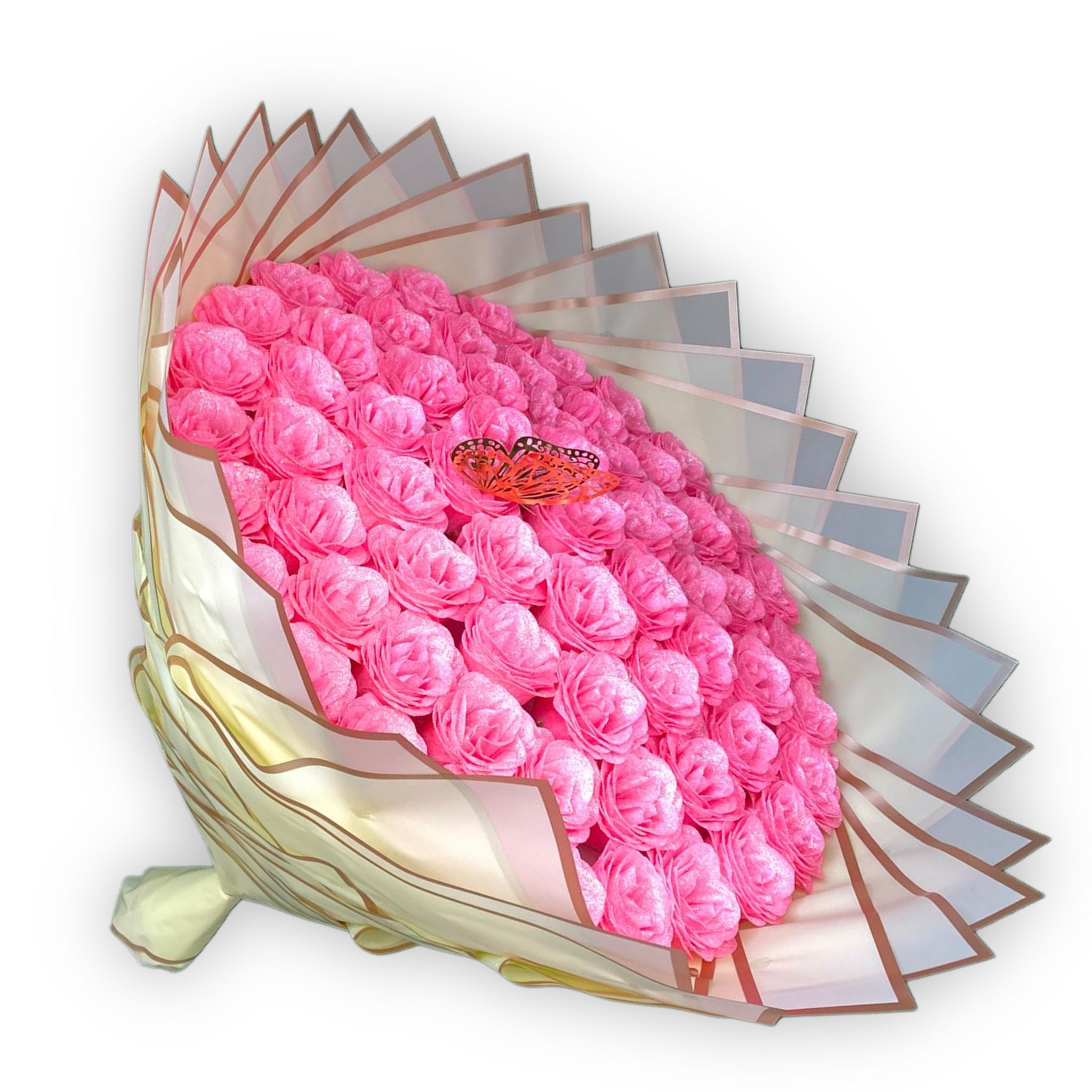 buchet-65-trandafiri-roz-sclipici-Flowers31