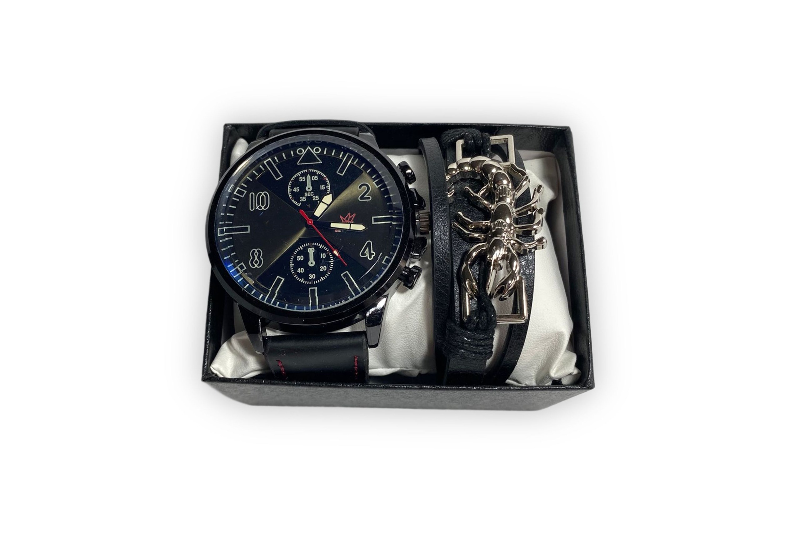Set Cadou Ceas și Brățară-Black Elegance