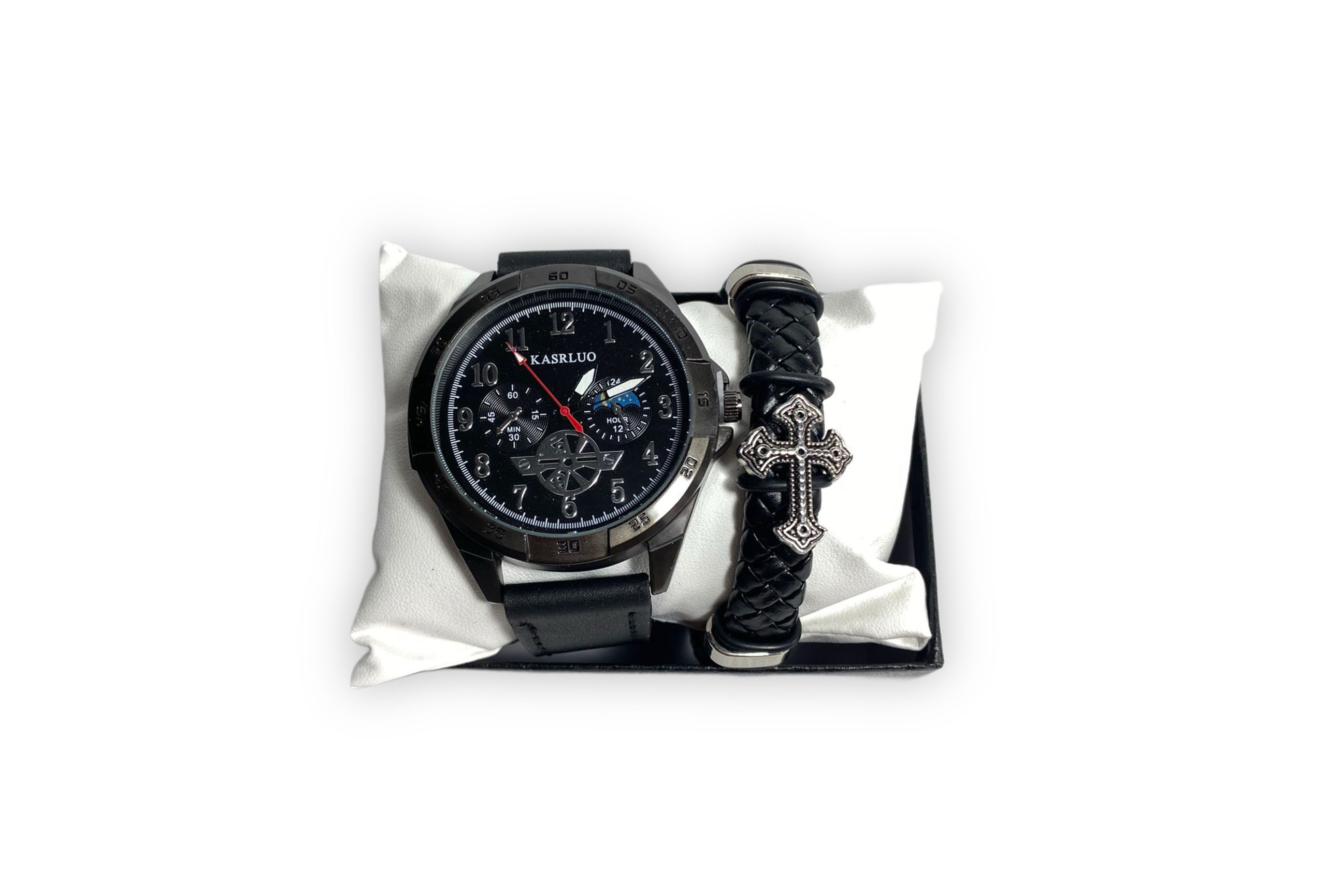 Set Ceas și Brățară-Black -Flowers31