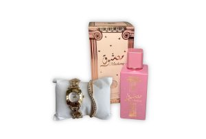 Set Cadou Ceas și Brățară Golden Clasic & Parfum Mashooq | Cadou Romantic și Rafinat pentru Ea-Flowers31