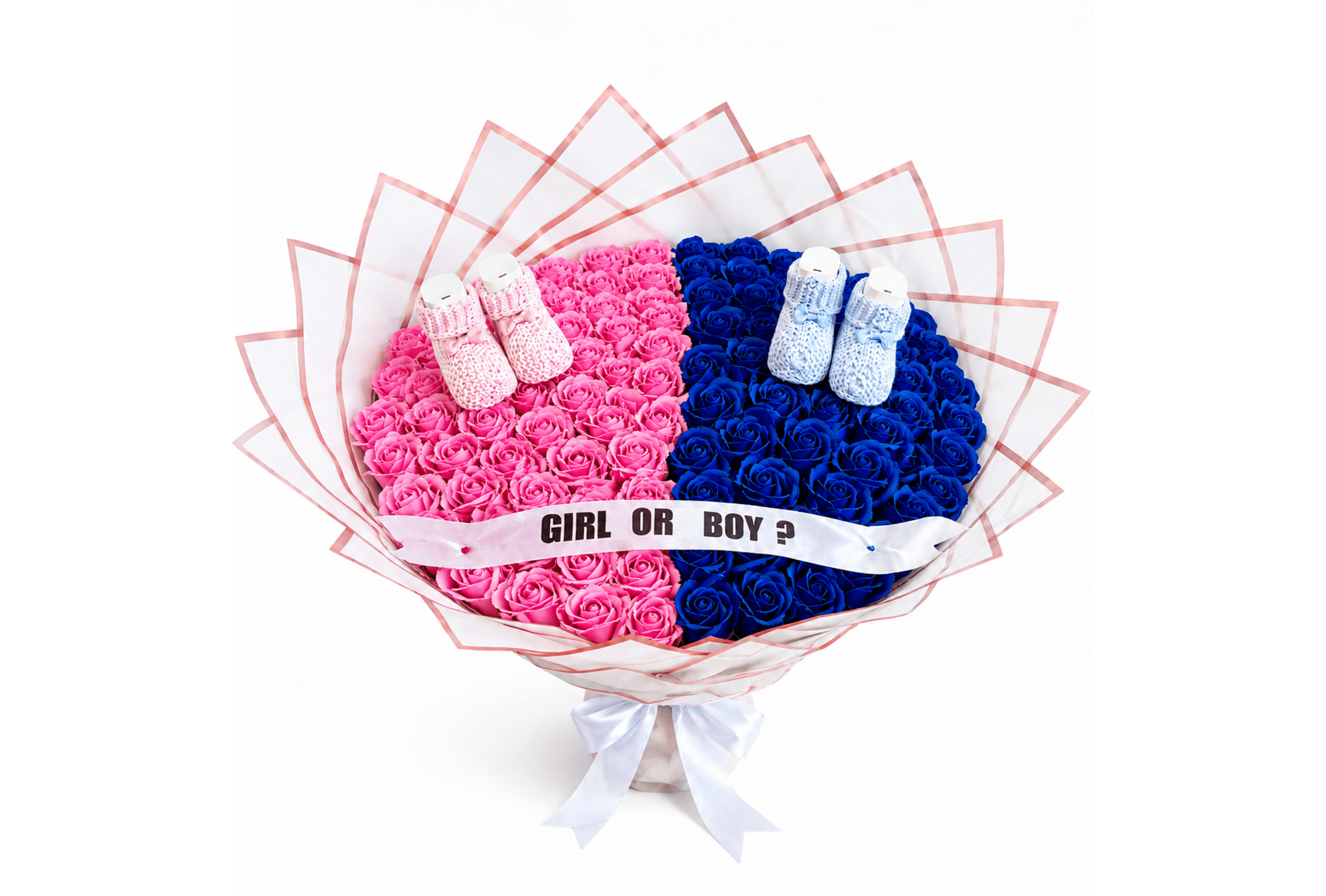 Buchet 101 Trandafiri de Săpun Gender Reveal-Flowers31