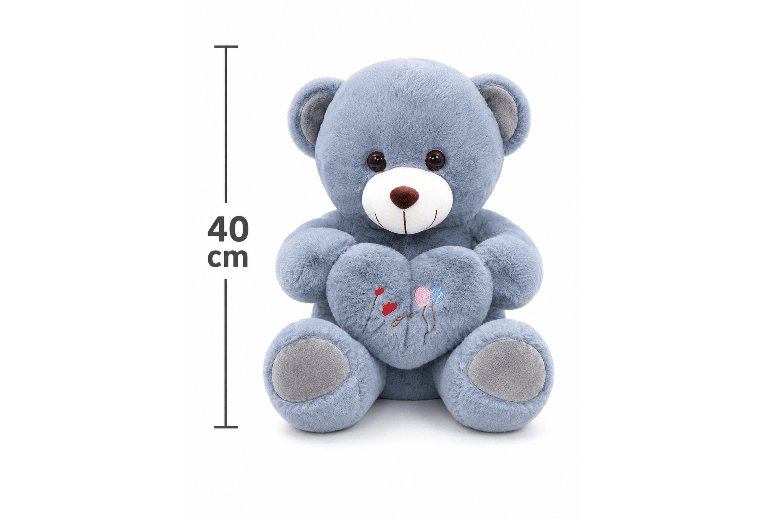 Ursuleț de Pluș cu Inimă 40 cm – Pluș Premium - 31Flowers