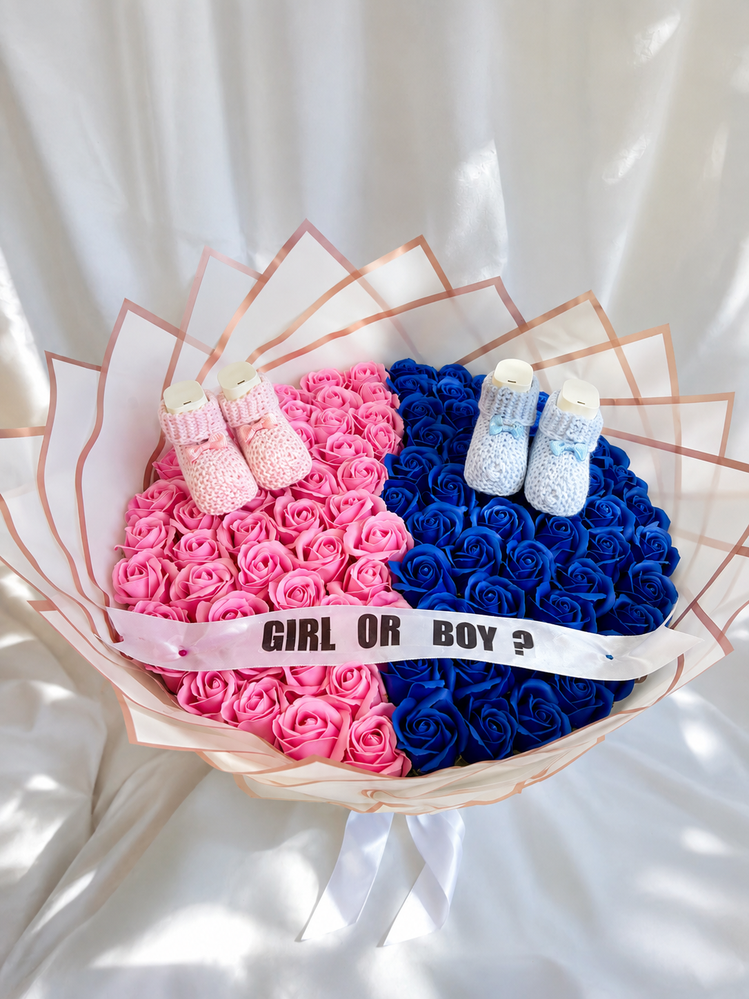Buchet 101 Trandafiri de Săpun Gender Reveal | Cadou Părinți-Flowers31