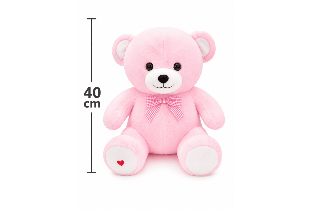 Ursuleț de Pluș cu Fundiță 40 cm – Pluș Premium