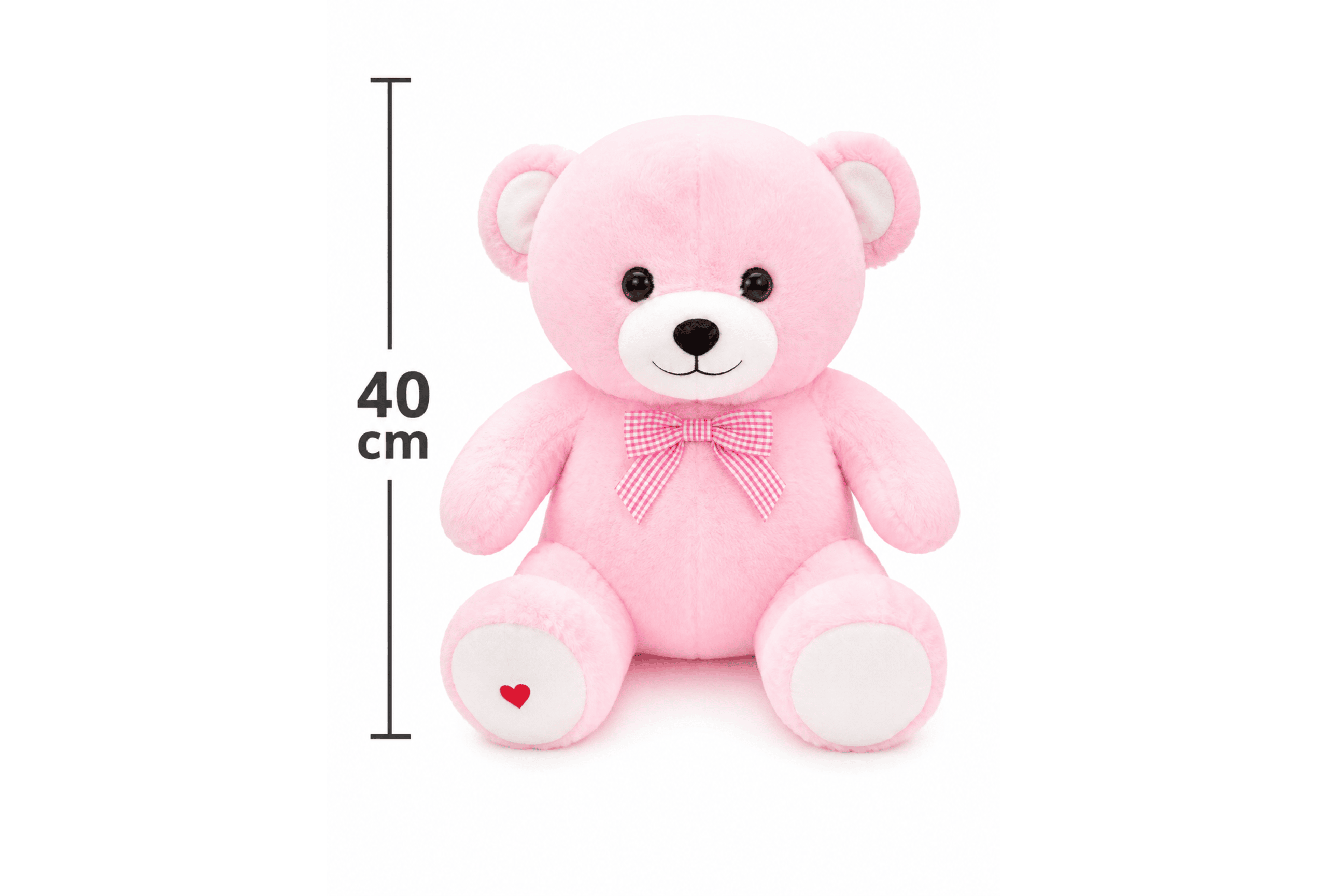 Ursuleț de Pluș cu Fundiță 40 cm – Pluș Premium