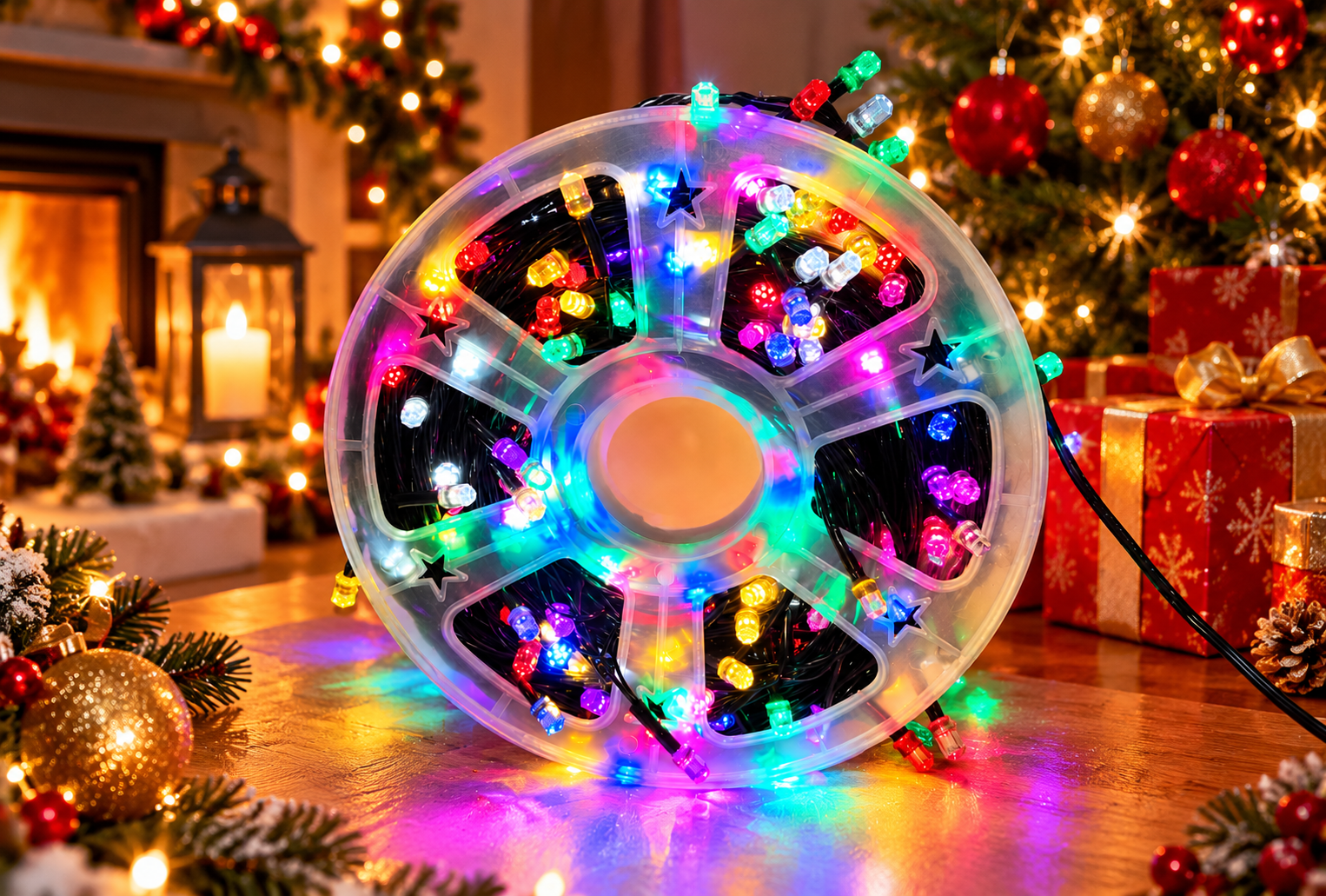 Instalație Crăciun 50m cu 240 LED-uri Multicolore – Luminițe Decorative - Flowers31
