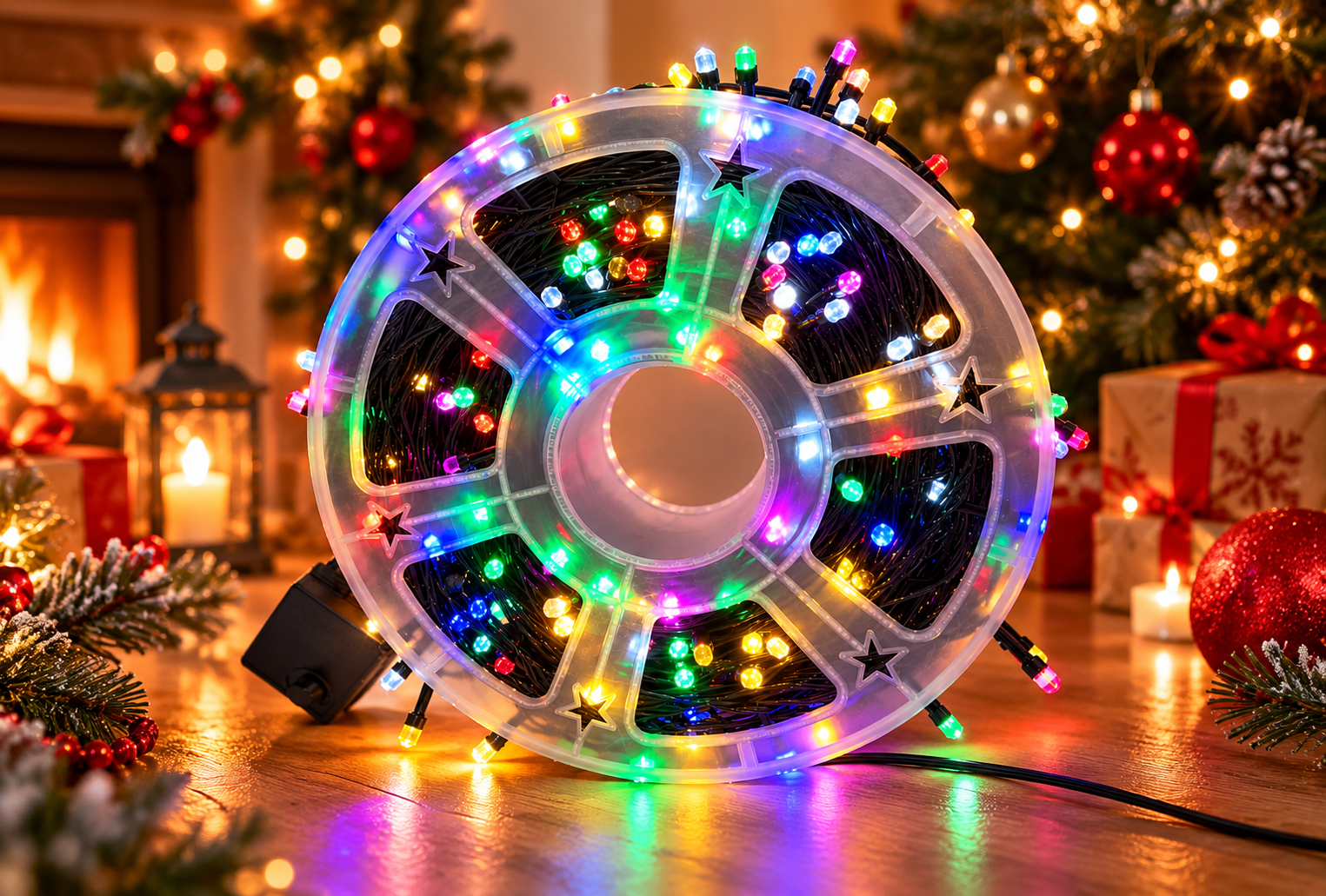 Instalație Crăciun 100m cu 480 LED-uri Multicolore – Luminițe Decorative - Flowers31