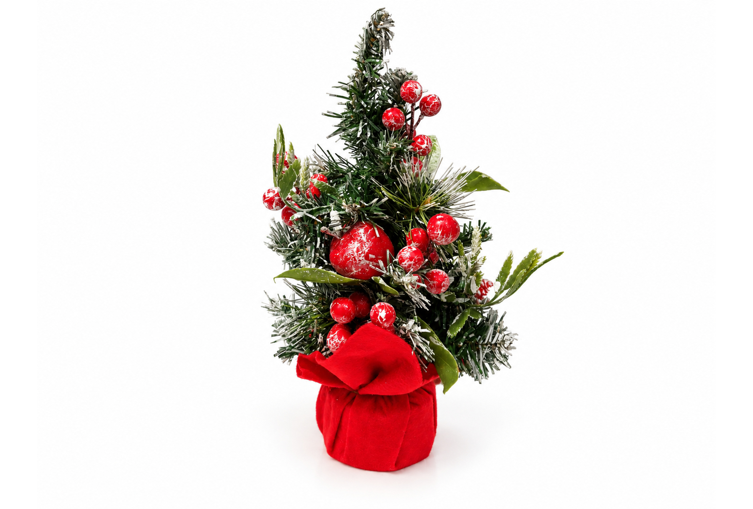 Brăduț Artificial de Crăciun cu Bobițe Roșii – Magia Iernii - Flowers31